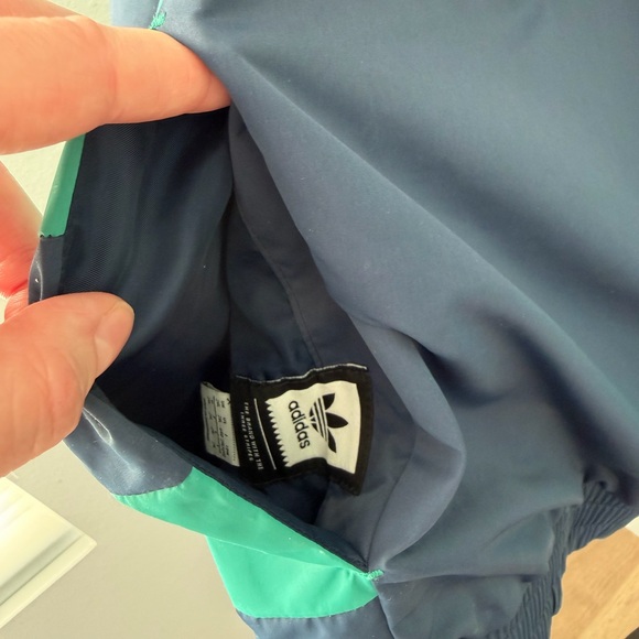 adidas Navy and Teal Striped Track Jacket - Picture 7 of 12